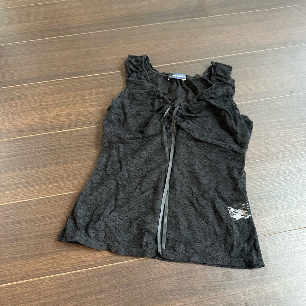 Brandy Melville Black Lace Top